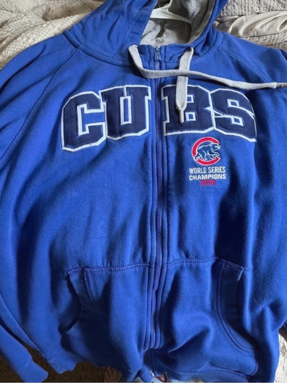 Cubs Blue Full-Zip Hoodie Jacket